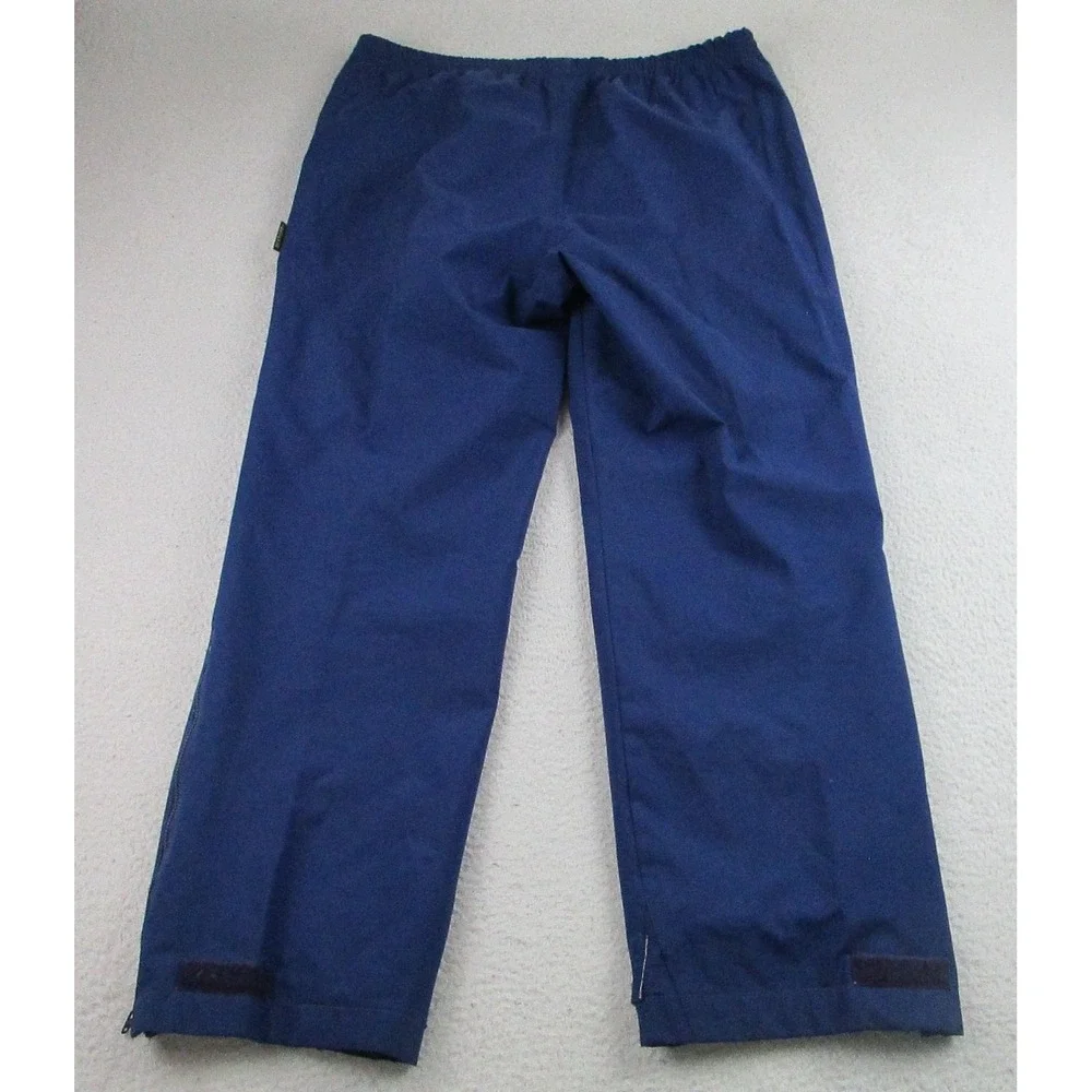 ASICS Pants Mens Medium Blue‎ Gore-Tex Waterproof Rain Zip Ankle Nylon GB-03